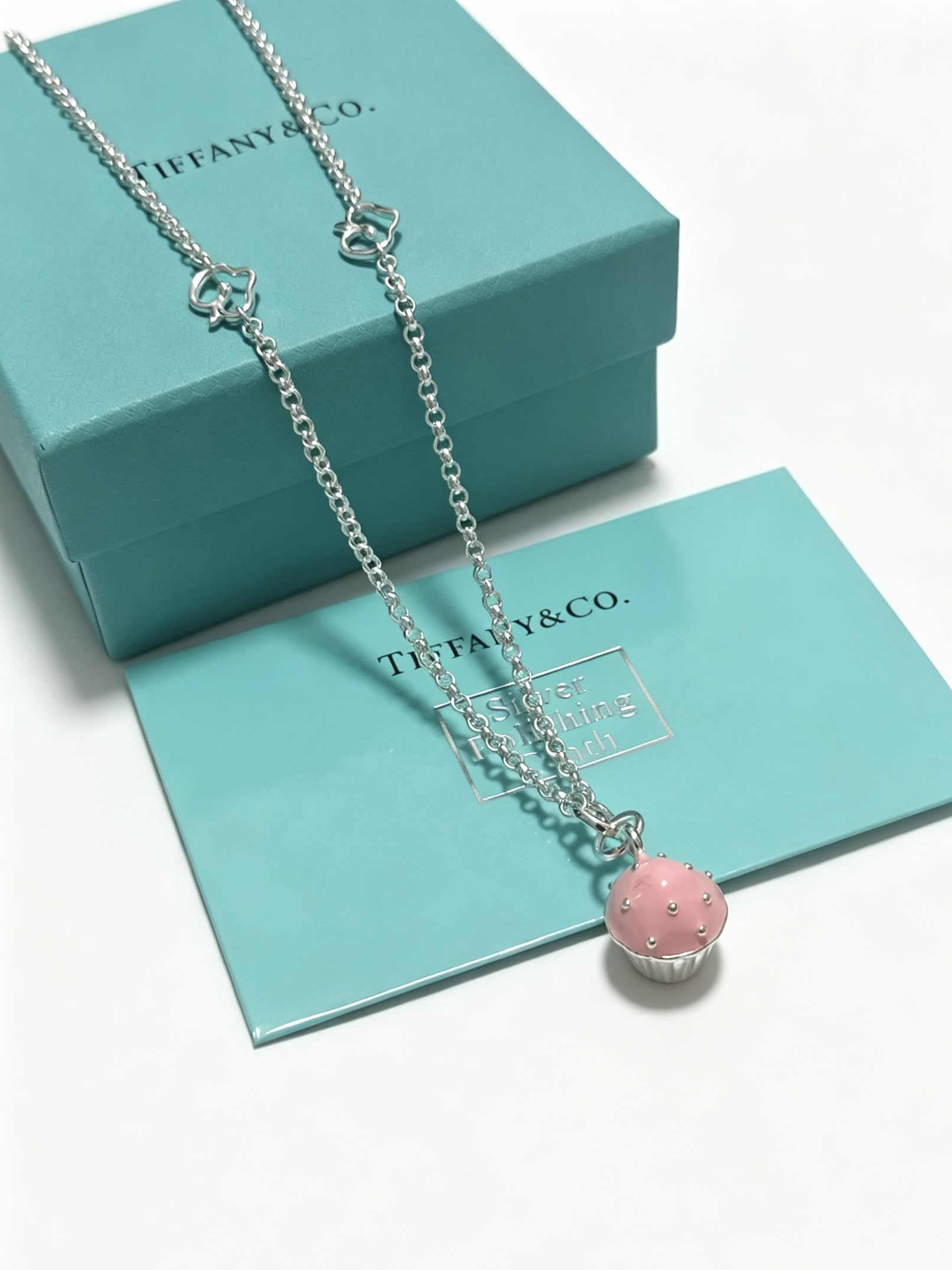 Tiffany & Co. Silver Cupcake Pendant Necklace